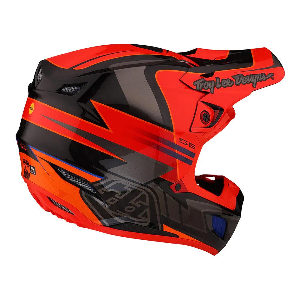 Troy Lee Designs SE5 Carbon Helmet W/MIPS Saber Rocket Red - Motor Psycho Sport