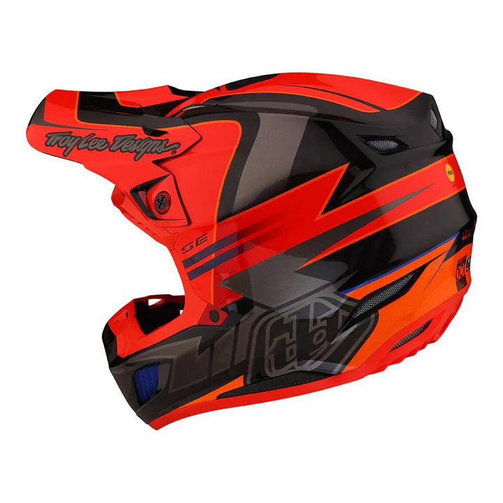 Troy Lee Designs SE5 Carbon Helmet W/MIPS Saber Rocket Red - Motor Psycho Sport