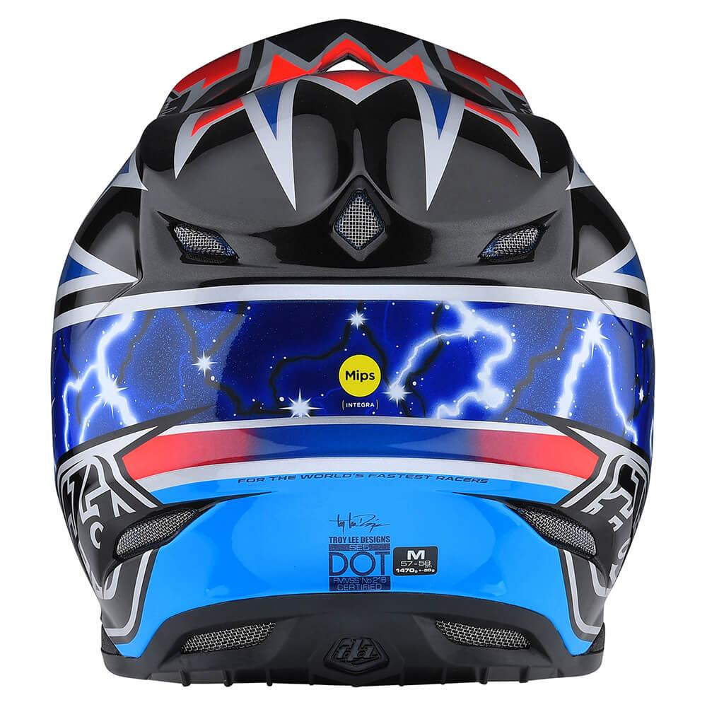 Troy Lee Designs SE5 Composite Helmet W/MIPS Lightning Blue - Motor Psycho Sport