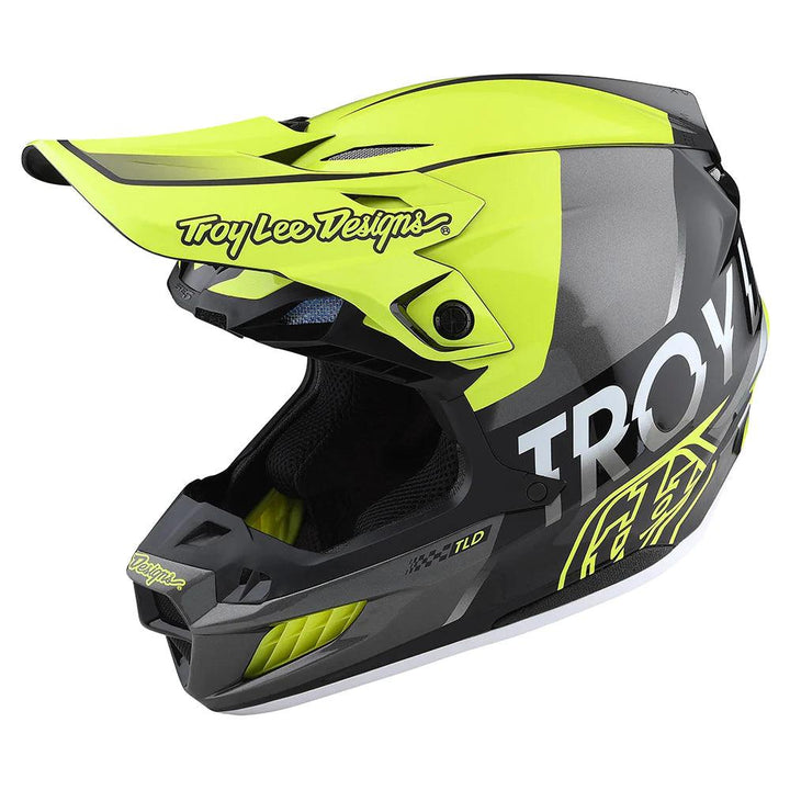 Troy Lee Designs SE5 Composite Helmet W/MIPS Qualifier Glo Yellow / Black - Motor Psycho Sport