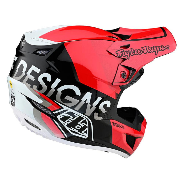Troy Lee Designs SE5 Composite Helmet W/MIPS Qualifier Red / Black - Motor Psycho Sport