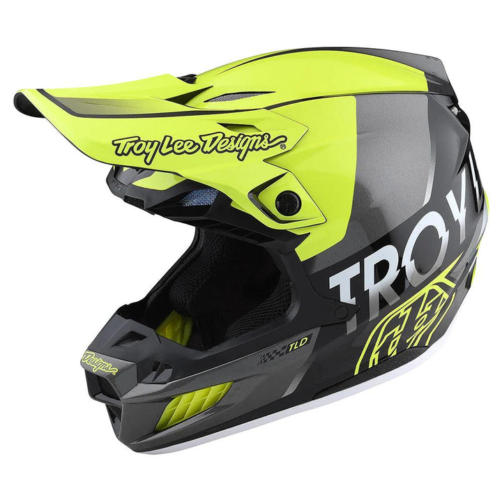 Troy Lee Designs SE5 Composite Helmet W/MIPS Qualifier Yellow - Motor Psycho Sport