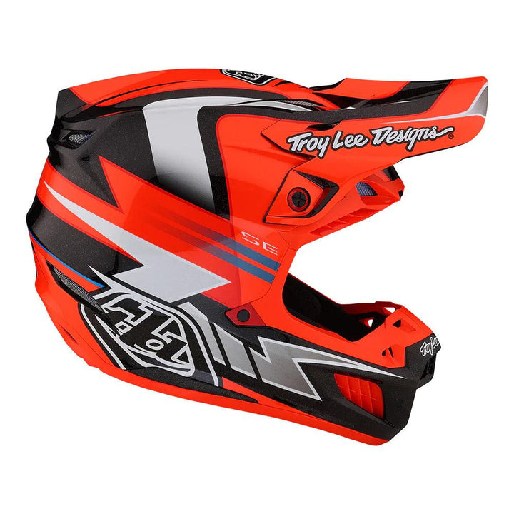 Troy Lee Designs SE5 Composite Helmet W/MIPS Saber Neo Orange - Motor Psycho Sport