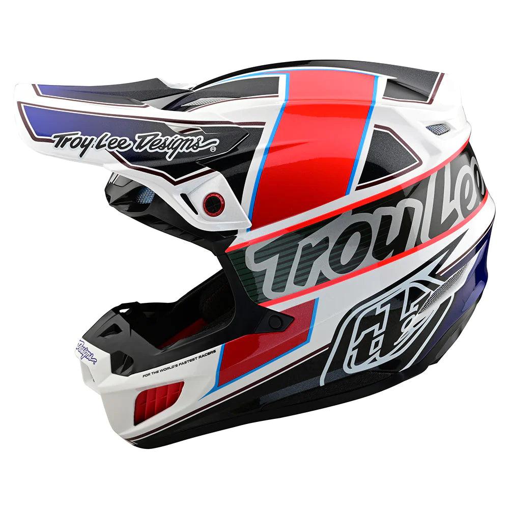 Troy Lee Designs SE5 Composite Helmet W/MIPS Team White / Black - Motor Psycho Sport