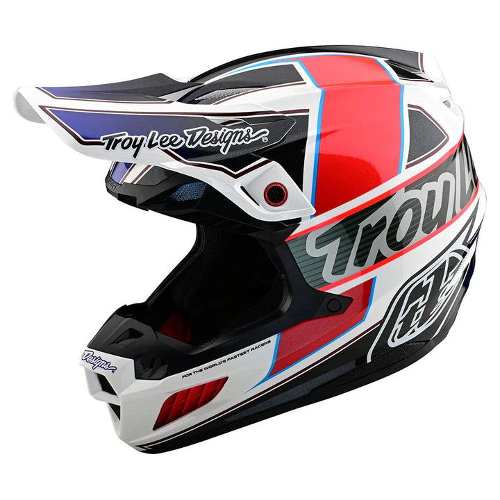 Troy Lee Designs SE5 Composite Helmet W/MIPS Team White / Black - Motor Psycho Sport