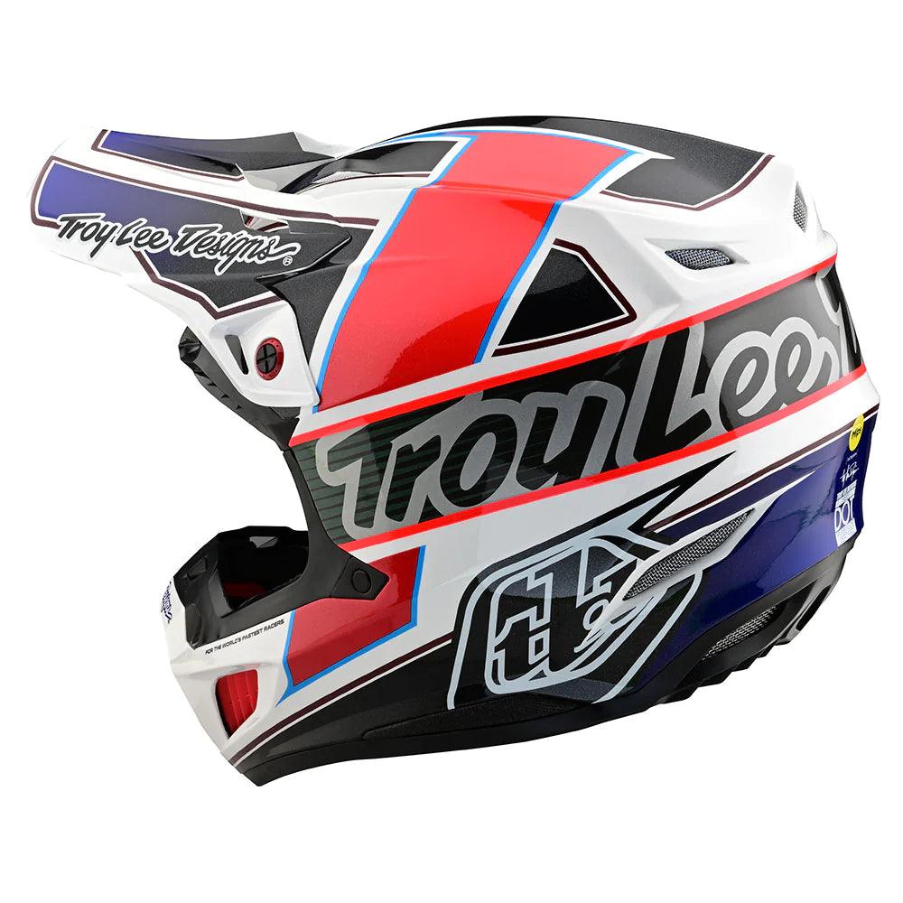 Troy Lee Designs SE5 Composite Helmet W/MIPS Team White / Black - Motor Psycho Sport