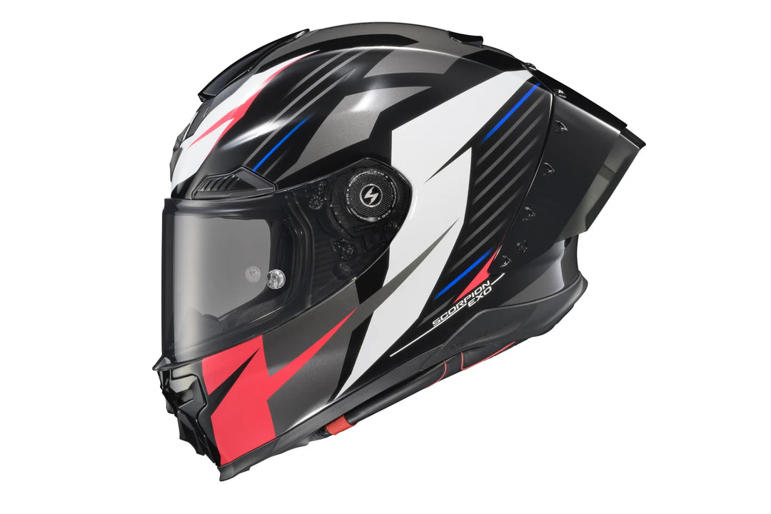 Scorpion Exo - Apex Exo - Warp Helmet - Dilithium Black/Red/White/Blue