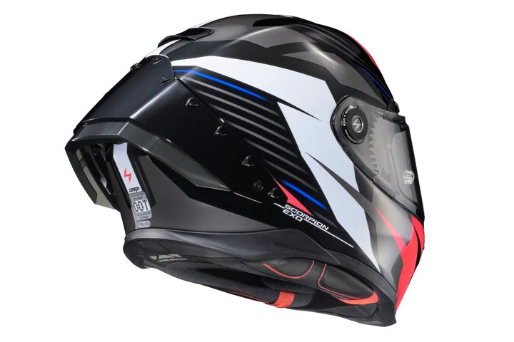 Scorpion Exo - Apex Exo - Warp Helmet - Dilithium Black/Red/White/Blue