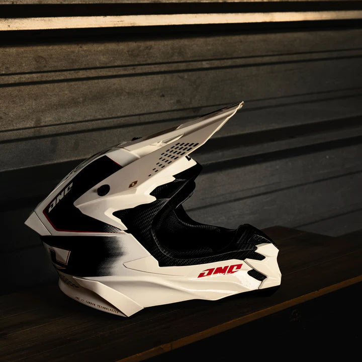 One Industries X-197 HELMET CARBON - WHITE SCORCH