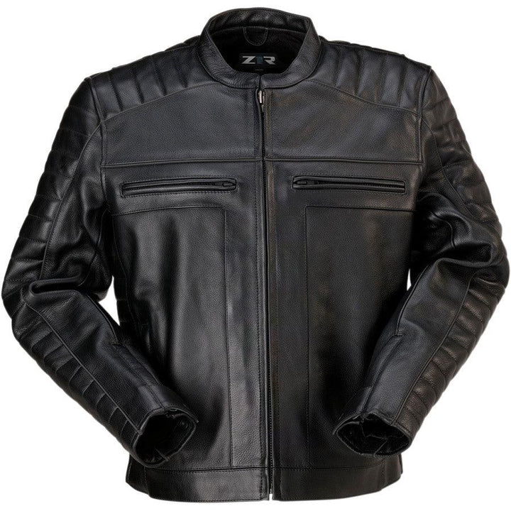 Z1R Artillery Leather Jacket - Black - Motor Psycho Sport