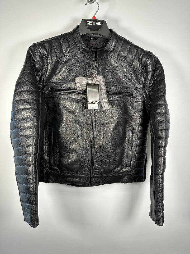 Z1R Artillery Leather Jacket - Black Size Small - OPEN BOX - Motor Psycho Sport