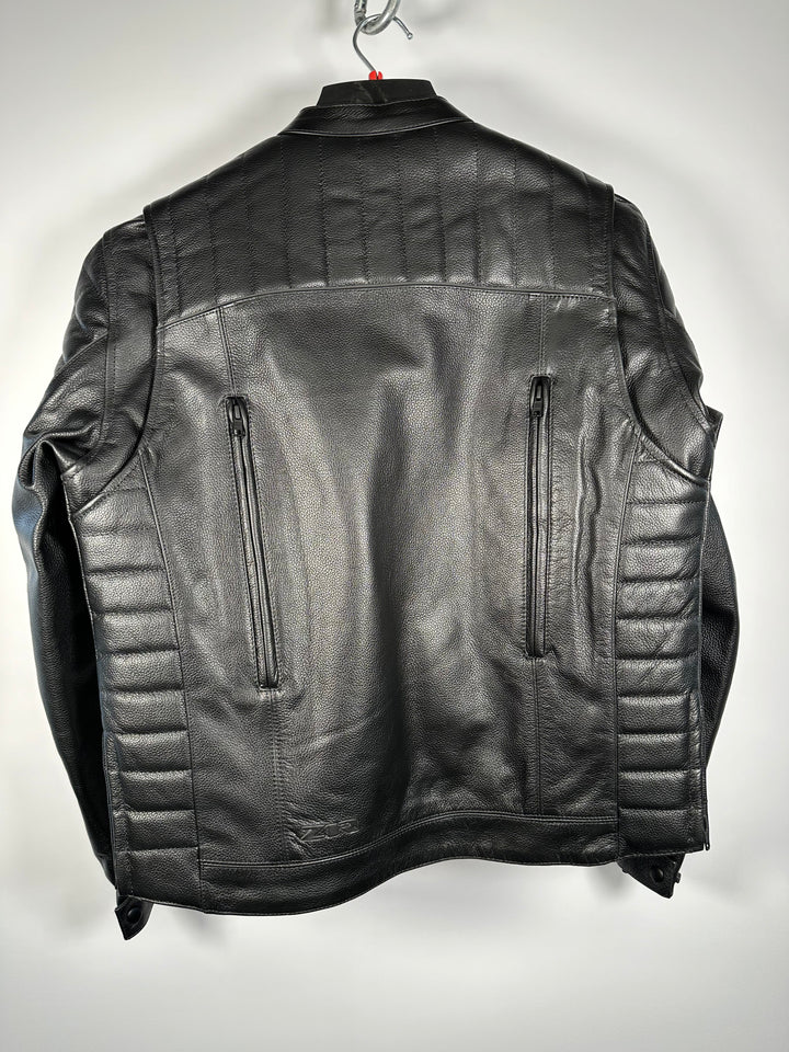 Z1R Artillery Leather Jacket - Black Size Small - OPEN BOX - Motor Psycho Sport