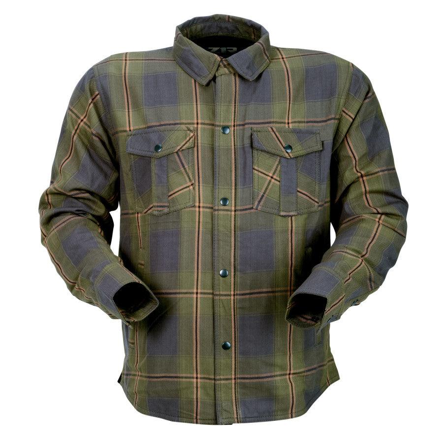 Z1R Ashwood Flannel Shirt - Olive - Motor Psycho Sport