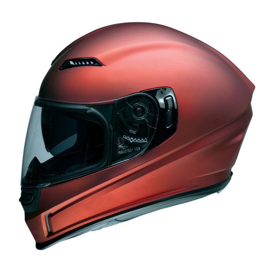 Z1R Jackal Satin Helmet - Red - Motor Psycho Sport