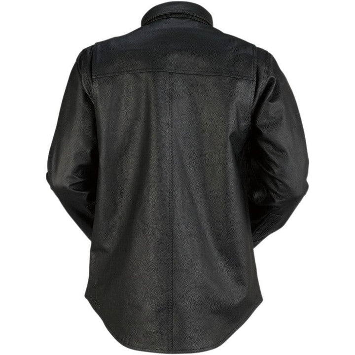 Z1R Motz Leather Shirt - Black - Motor Psycho Sport