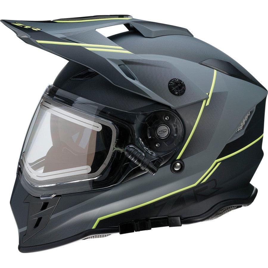 Z1R Range Bladestorm Snow Electric Helmet - Gray/Black/Hi-Viz Yellow - Motor Psycho Sport