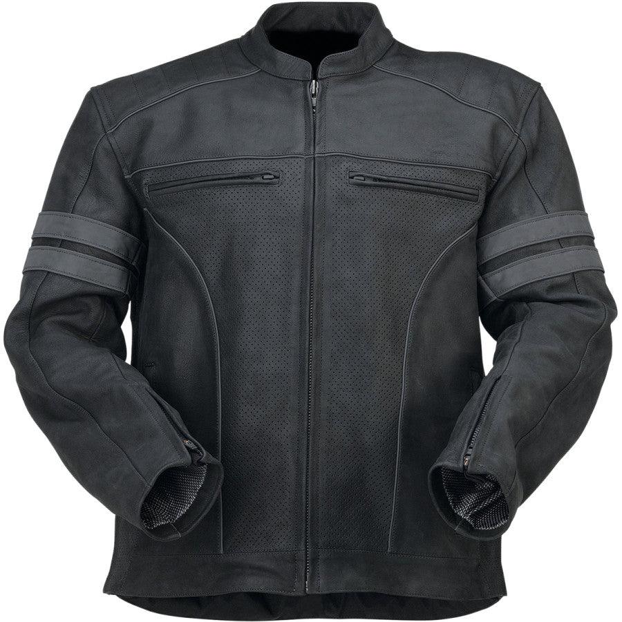 Z1R Remedy Leather Jacket - Black - Motor Psycho Sport