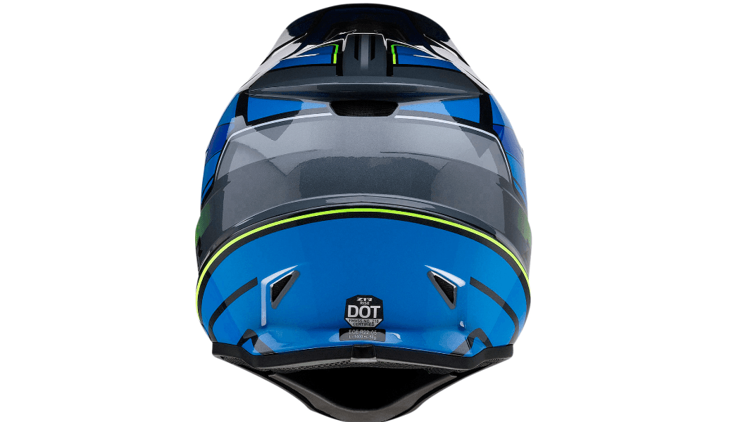 Z1R Rise MC Blue/Hi-Viz Helmet - Motor Psycho Sport