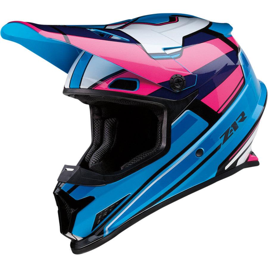 Z1R Rise MC Helmet - Pink/Blue - Motor Psycho Sport