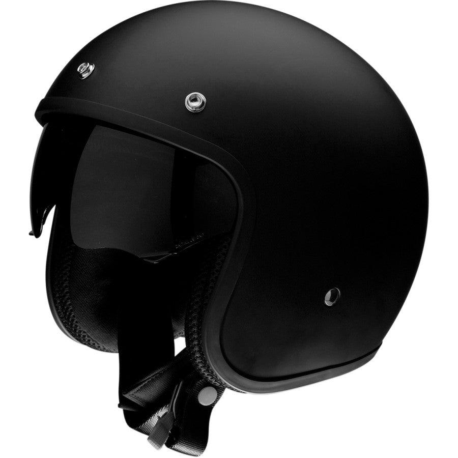 Z1R Saturn SV Helmet — Solid - Flat Black - Motor Psycho Sport