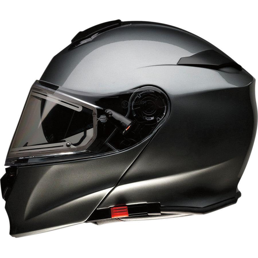Z1R Solaris Modular Electric Shield Snow Helmet - Dark Silver - Motor Psycho Sport