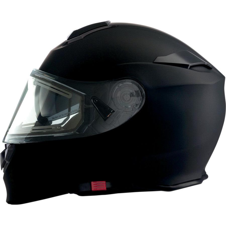 Z1R Solaris Modular Electric Shield Snow Helmet - Flat Black - Motor Psycho Sport