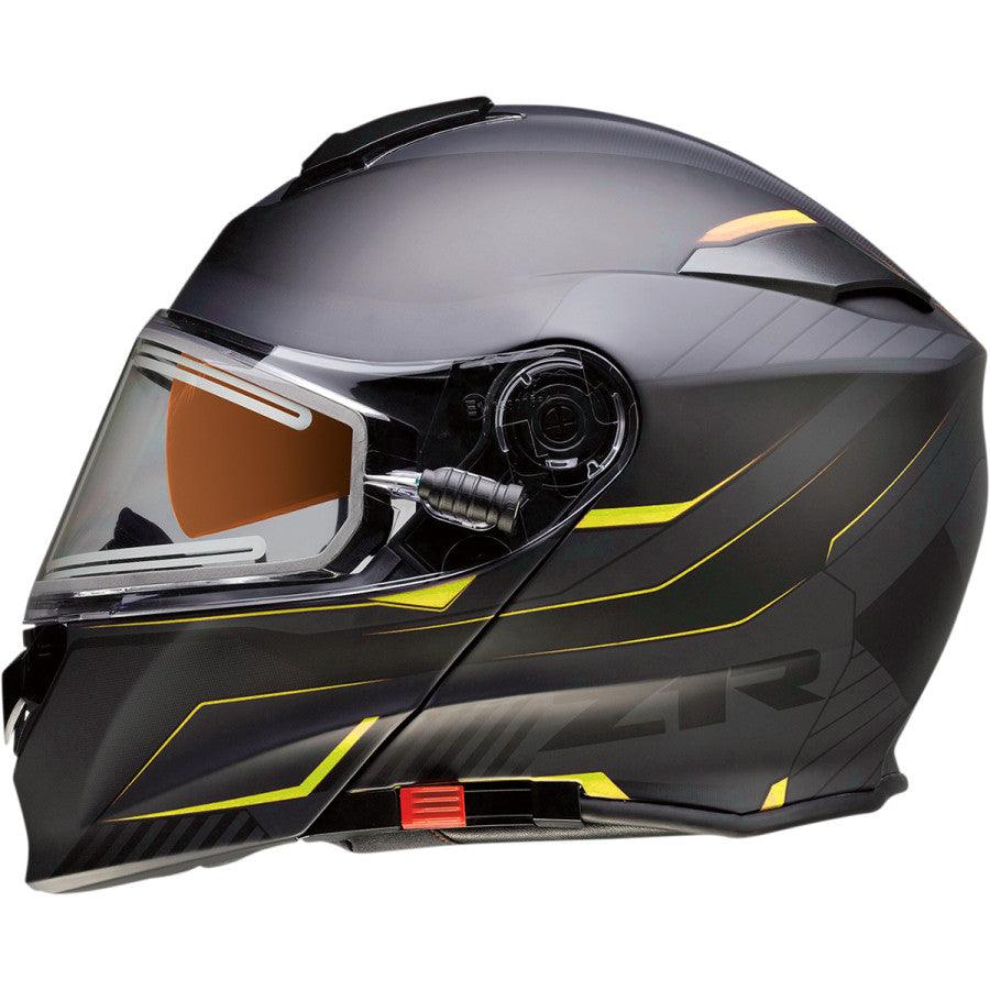 Z1R Solaris Modular Scythe Electric Shield Helmet - Hi-Viz/Black - Motor Psycho Sport