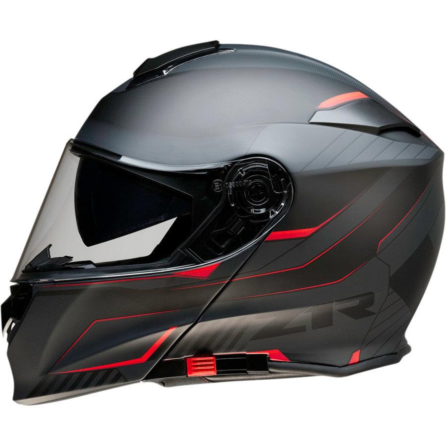 Z1R Solaris Modular Scythe Helmet - Black/Red - Motor Psycho Sport