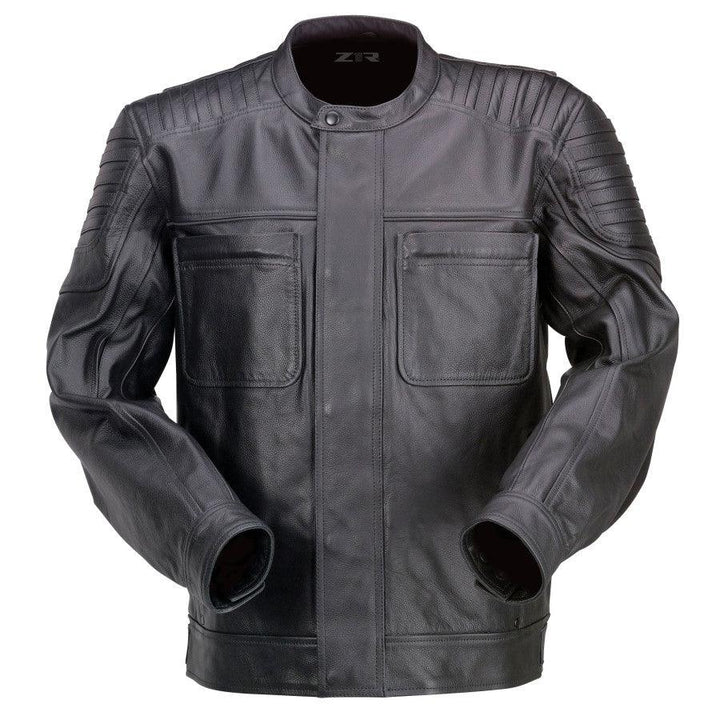 Z1R Widower Leather Jacket - Black - Motor Psycho Sport