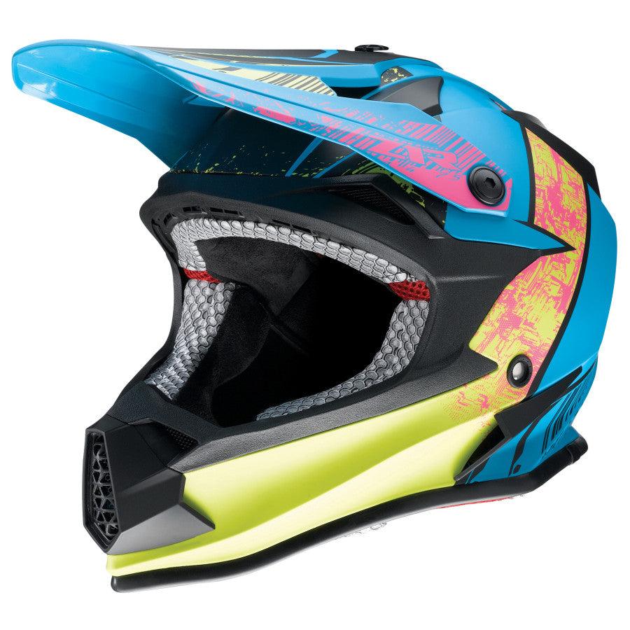 Z1R Youth F.I. Fractal MIPS Helmet - Matte Blue/Hi-Viz - Motor Psycho Sport