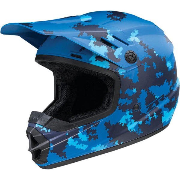 blue camo motorcycle helmet Z1R Youth Rise Digi Icon Domain™ Helmet 22.06 aspen snowmass colorado and a streamlined design Size:10/0 - Medium Loop