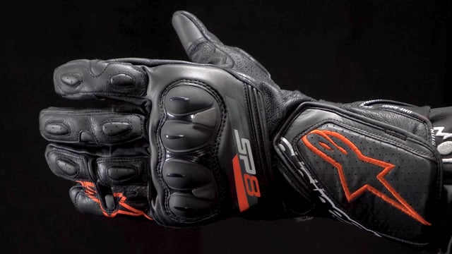 Alpinestars SP-8 V3 Leather Gloves - Black/Black