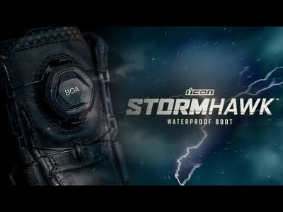 Icon Stormhawk Waterproof Black Boots